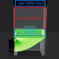 Bộ lọc HEPA+Carbon cho máy in resin (cần quạt in-line & ống 3in) - Thumbnail 3