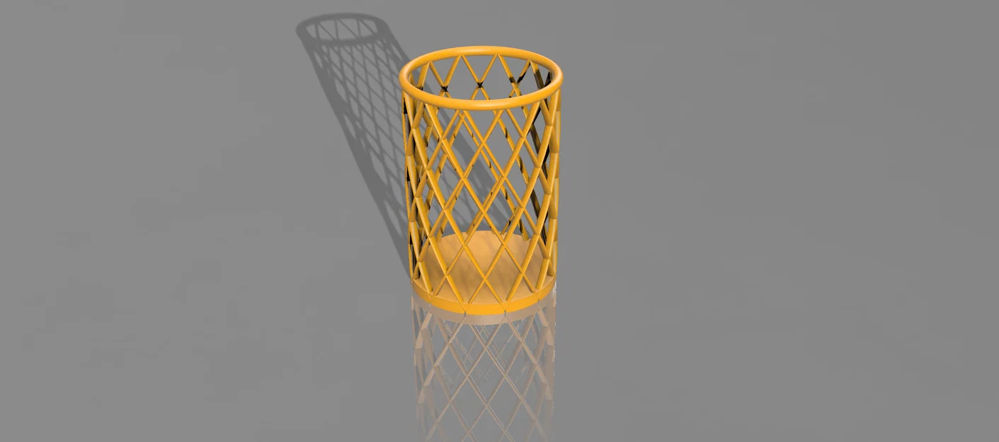 Ống cắm bút lưới hình học – Dễ in (có supports) - Image 1