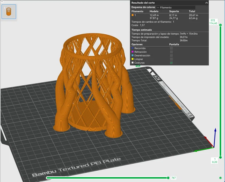 Ống cắm bút lưới hình học – Dễ in (có supports) - Image 2