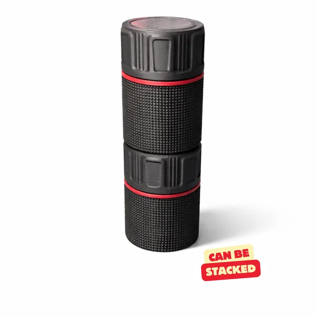 Hộp nắp vặn Traveller – modular xếp chồng, tuỳ chọn la bàn & loop TPU - Image 6