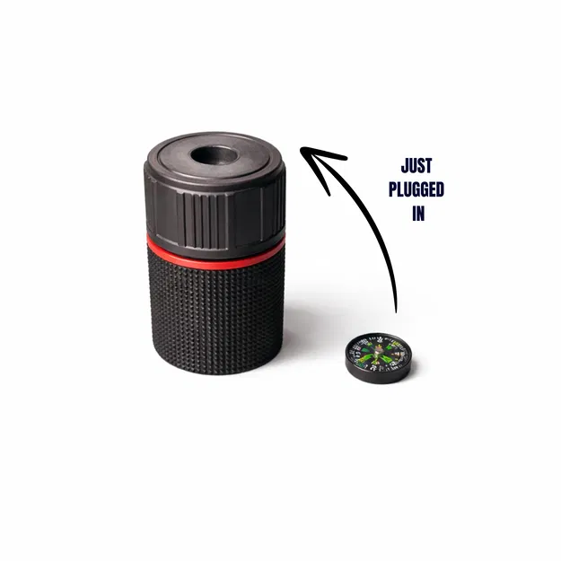 Hộp nắp vặn Traveller – modular xếp chồng, tuỳ chọn la bàn & loop TPU - Image 15