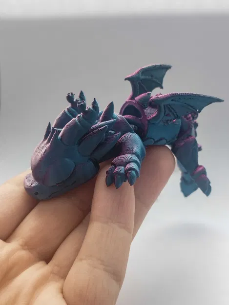 Rồng Con Dễ Thương Khớp Nối – Đồ Chơi Fantasy Flexi Print-in-Place - Image 3