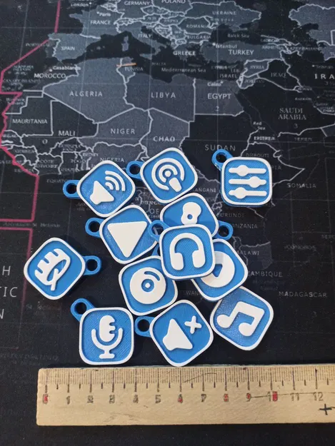 Bộ sưu tập móc khóa âm nhạc (12 mẫu) - Image 1