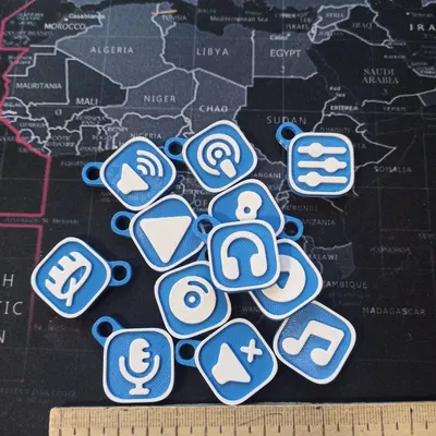 Bộ sưu tập móc khóa âm nhạc (12 mẫu)