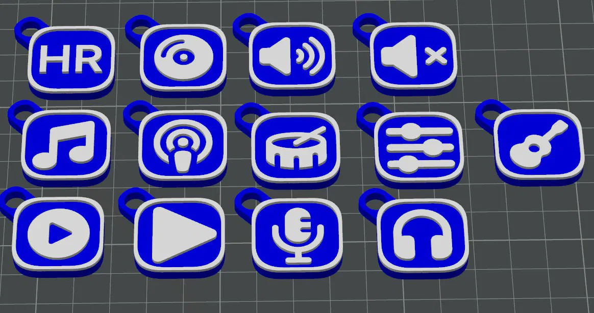 Bộ sưu tập móc khóa âm nhạc (12 mẫu) - Image 2