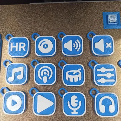 Bộ sưu tập móc khóa âm nhạc (12 mẫu)