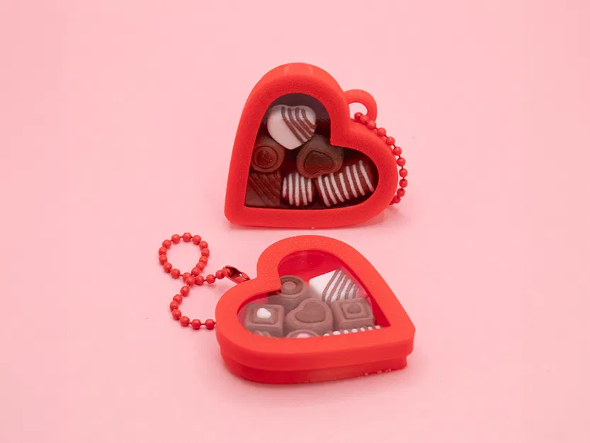 Valentines Chocolate Shaker Fidget Charm – Charm lắc hộp chocolate trái tim - Image 2