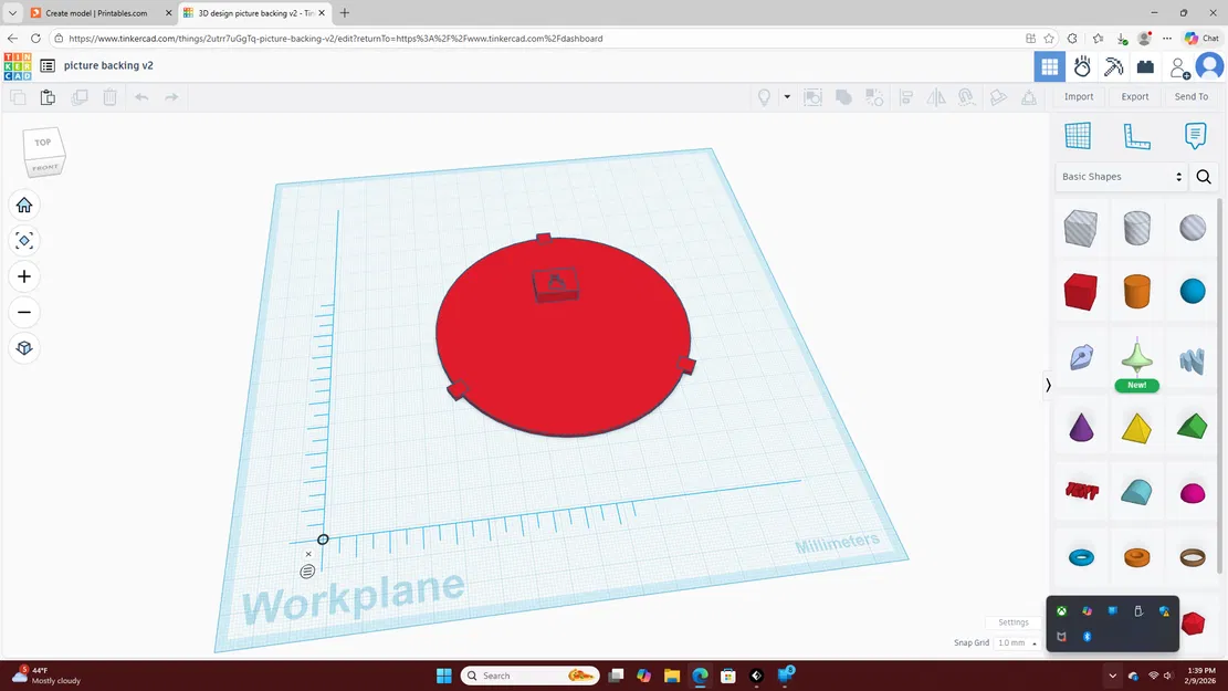 Tấm lưng khung hình khóa xoay (twist-to-lock) có rãnh treo - Image 1
