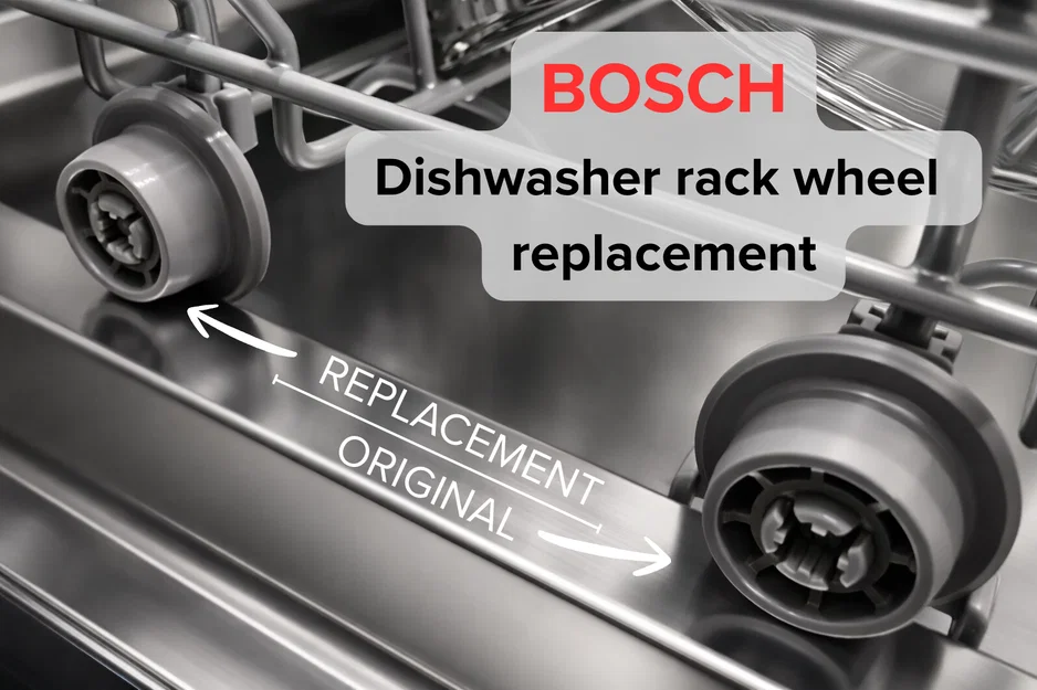 Bánh xe khay (rack wheel) thay thế – phù hợp máy rửa chén Bosch - Image 1