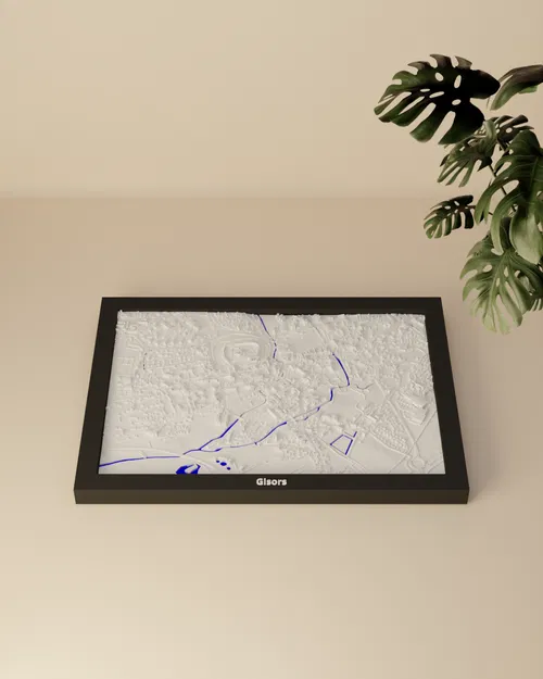 Gisors, Pháp - Bản thu nhỏ 3D địa hình - Image 2