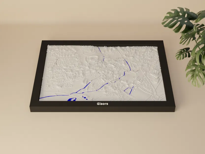 Gisors, Pháp - Bản thu nhỏ 3D địa hình - Image 3
