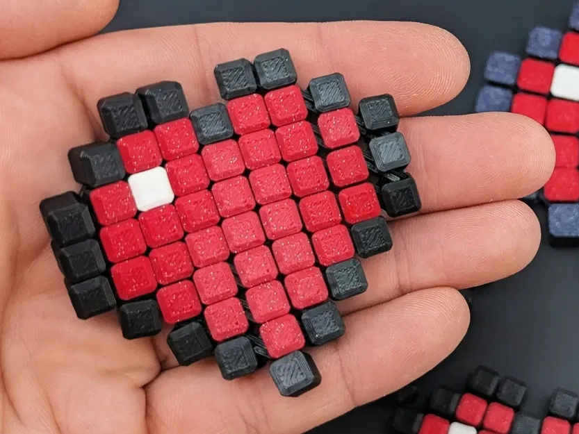 Minecraft Pixel Heart Flexi Gem Fidget - Image 2