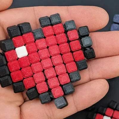 Minecraft Pixel Heart Flexi Gem Fidget