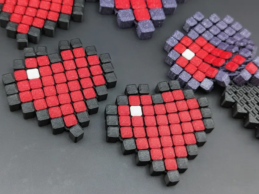 Minecraft Pixel Heart Flexi Gem Fidget - Image 3