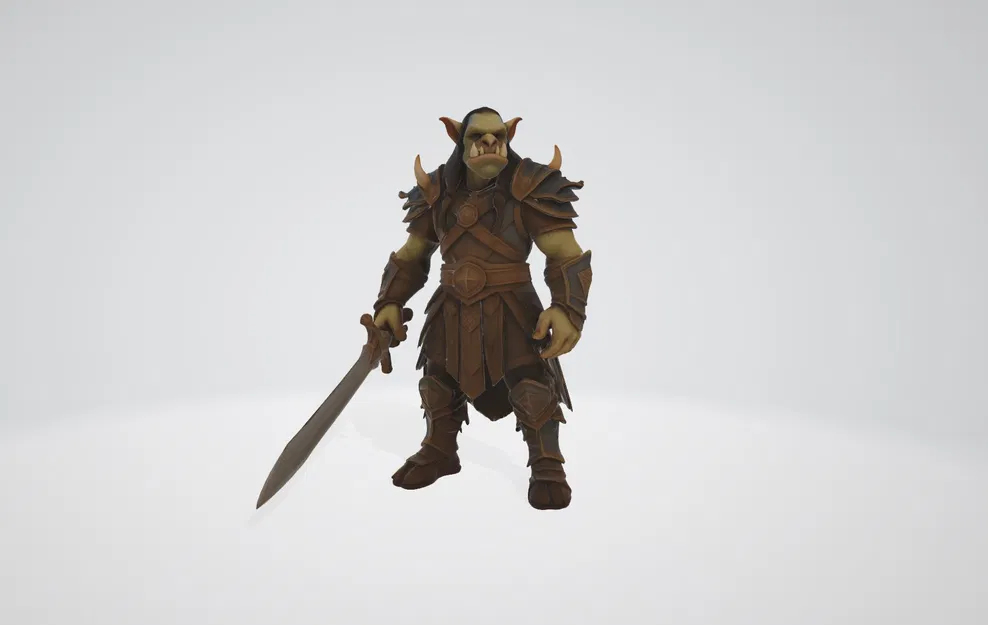 Orc/Goblin (Orc hoặc Goblin) – Miniature cầm kiếm - Image 1