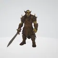 Orc/Goblin (Orc hoặc Goblin) – Miniature cầm kiếm - Thumbnail 1