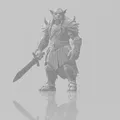 Orc/Goblin (Orc hoặc Goblin) – Miniature cầm kiếm - Thumbnail 3