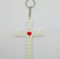 Móc khóa Flexi Thánh Giá kèm Trái Tim (Flexi Cross with Heart Keychain) - Thumbnail 1