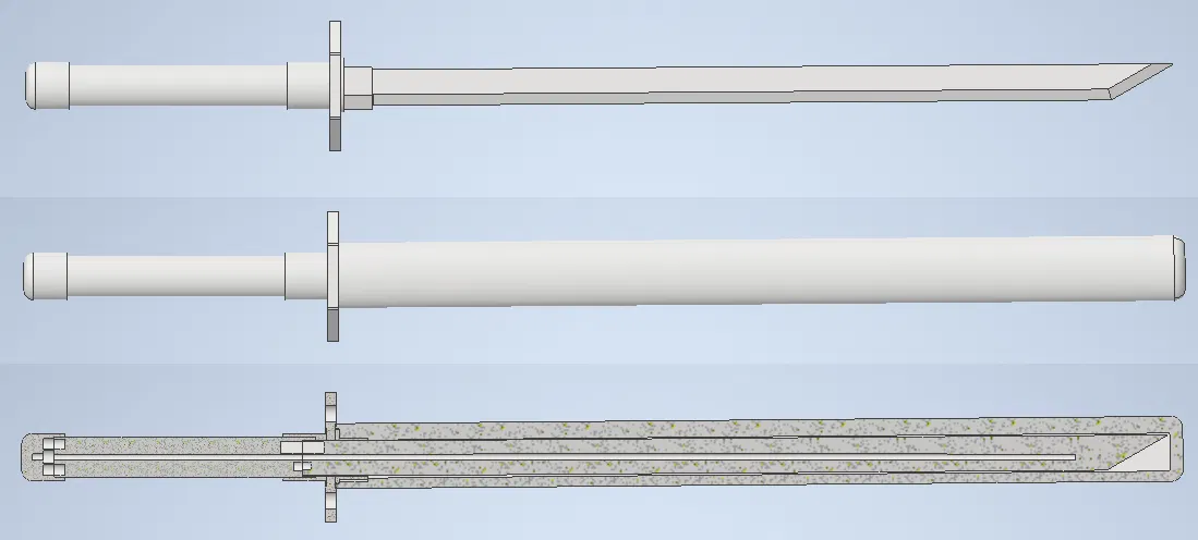 Katana anime Bleach dùng cho cosplay (mẫu in 3D) - Image 1