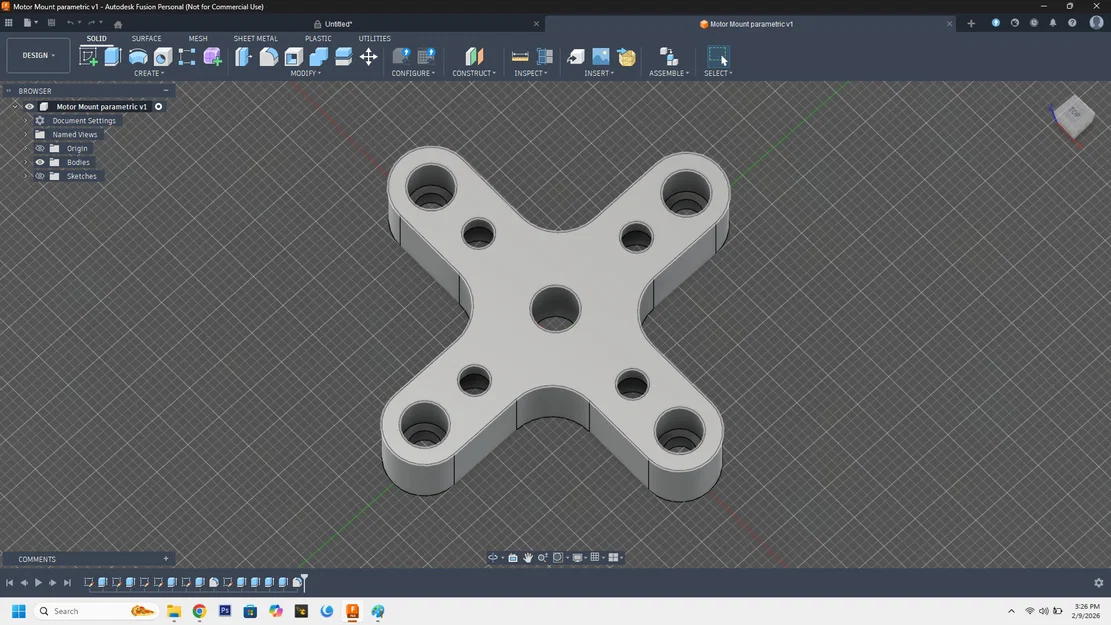 Giá đỡ động cơ điện RC dạng parametric - Image 1