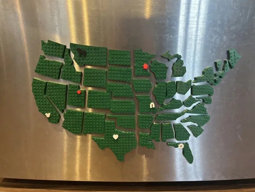 Bản đồ các bang USA dạng gạch (Brick) – Puzzle lắp khớp với nhau - Image 2