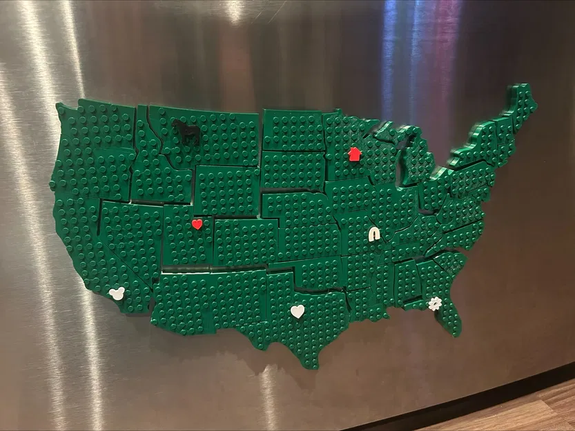 Bản đồ các bang USA dạng gạch (Brick) – Puzzle lắp khớp với nhau - Image 3