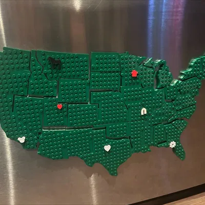 Bản đồ các bang USA dạng gạch (Brick) – Puzzle lắp khớp với nhau