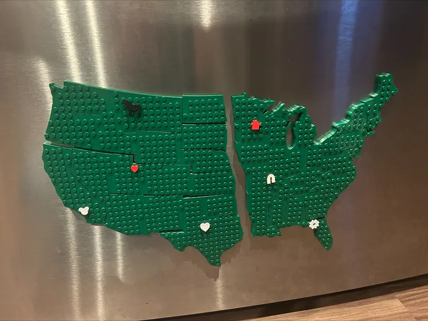 Bản đồ các bang USA dạng gạch (Brick) – Puzzle lắp khớp với nhau - Image 7