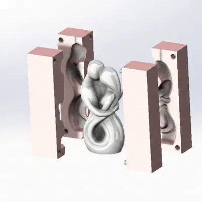 Khuôn Nến Cặp Đôi Lãng Mạn (Romantic Couple Candle Mold)