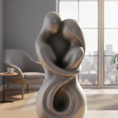 Tượng Cặp Đôi Lãng Mạn Tối Giản