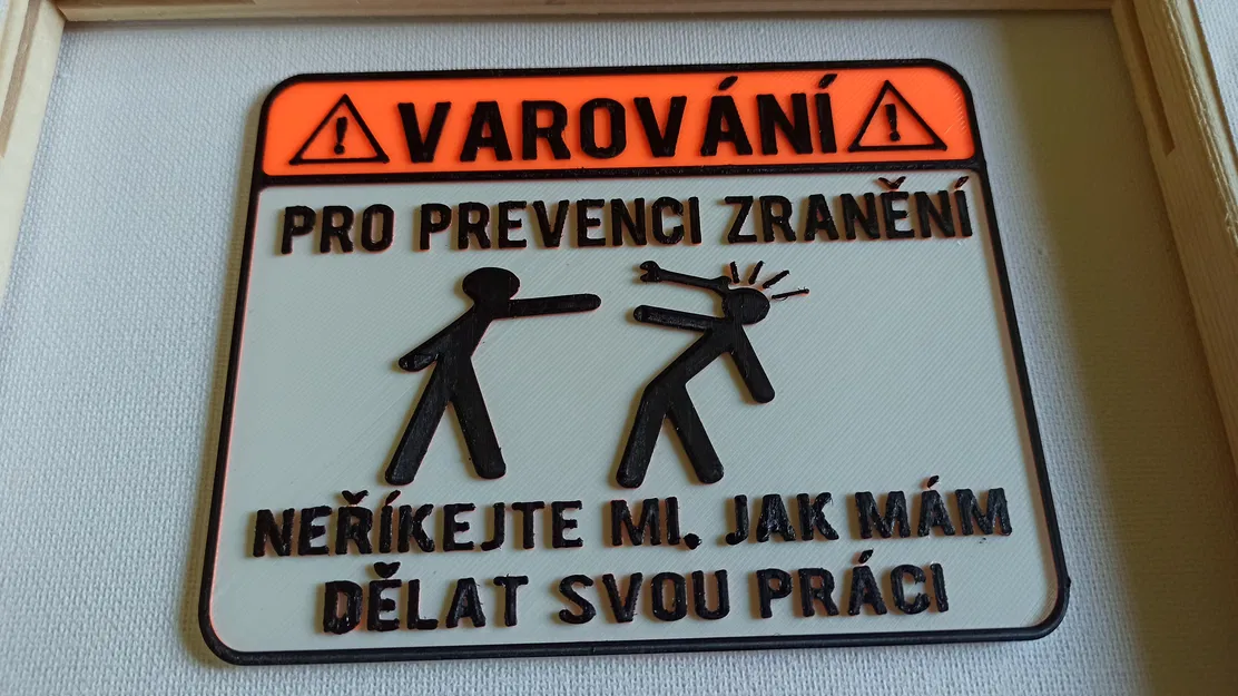 Bảng cảnh báo (CZ) - Cedulka upozornění / warning sign cz - Image 1