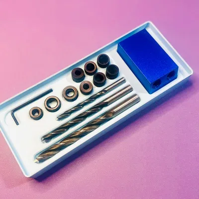 Khay Gridfinity Pocket Hole Jig Bin (2×5)