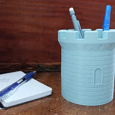 Ống đựng bút dạng tháp lâu đài (Castle Tower Pen Holder / Cup)