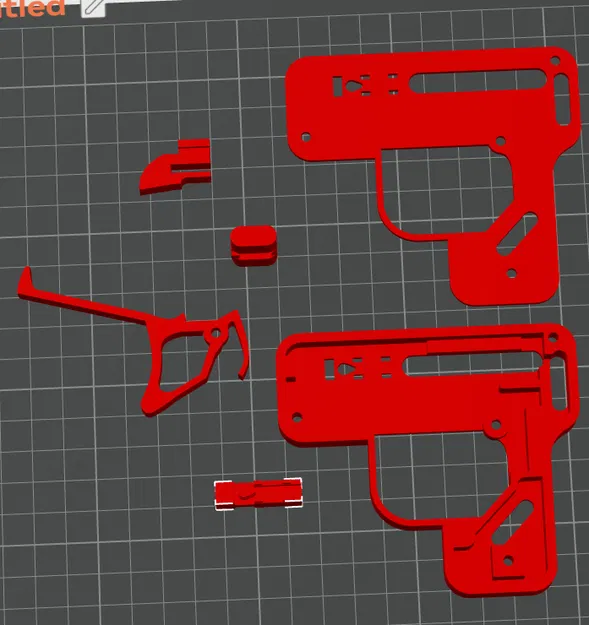 Súng nguyên khối in một lần (Whole gun one print) - Image 1