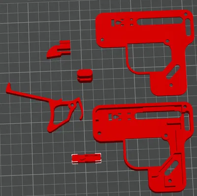 Súng nguyên khối in một lần (Whole gun one print)