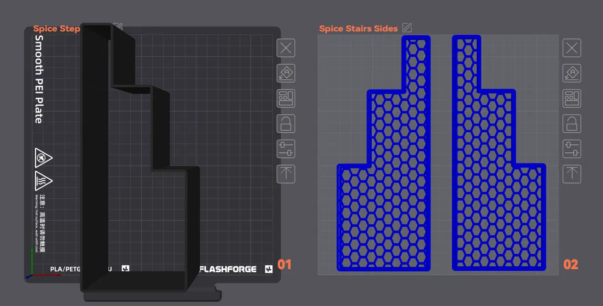 Bậc Thang Đựng Gia Vị + Hông Honeycomb Snap-in (Không Cần Supports) - Image 5