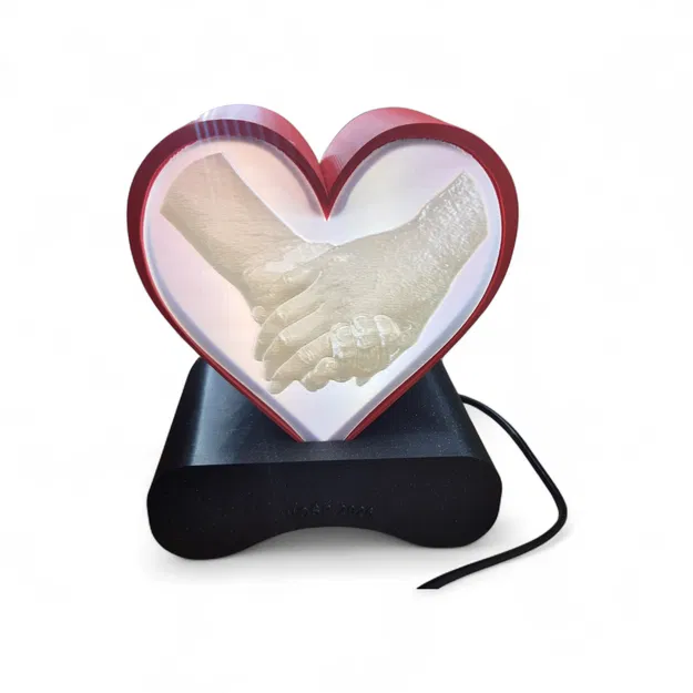 Đèn Trái Tim (Heart Lamp) in 3D với Lithophane - Image 1