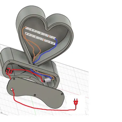 Đèn Trái Tim (Heart Lamp) in 3D với Lithophane