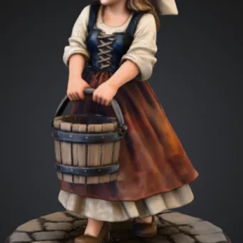 Cô Gái Thị Trấn Thời Trung Cổ (Medieval Town Girl)