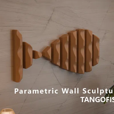 TANGOFISH - Điêu khắc cá treo tường tối giản (Parametric)