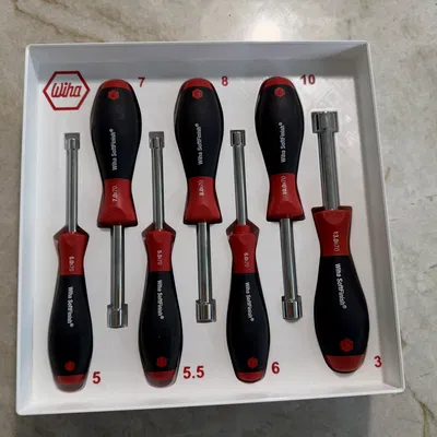 Wiha 34194 Bộ Nut Driver SoftFinish 7 món (Metric) - Khay Gridfinity