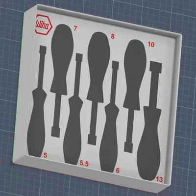Wiha 34194 Bộ Nut Driver SoftFinish 7 món (Metric) - Khay Gridfinity