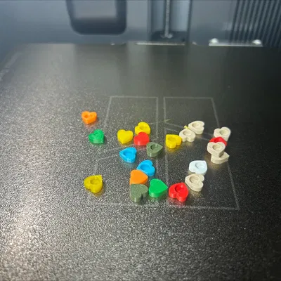 Trái tim nhỏ và lớn cho brick Prints