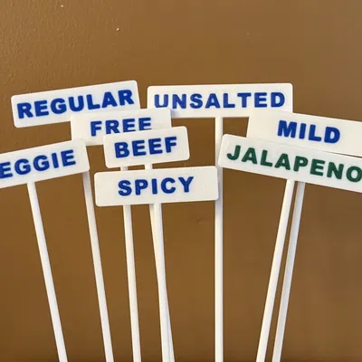 Food Signs - Bảng cắm đồ ăn (Sign on a stake)