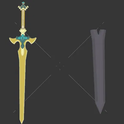 Kiếm Excalibur tô màu (Sword Art Online)