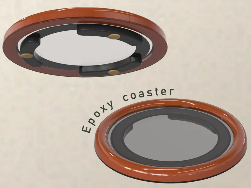 Khuôn Lót Ly Hiện Đại “Sleek Coaster Mold” - Image 1