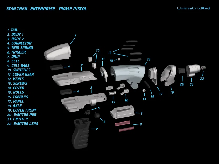 Star Trek: Enterprise Phase Pistol – Súng phase pistol của Starfleet (Archer) - Image 2