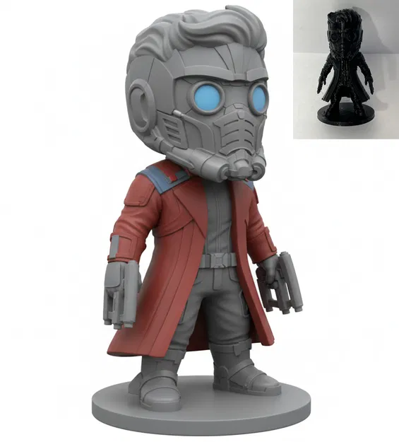 Chibi Star Lord (Guardians Of The Galaxy) - Mô hình tượng 3D - Image 1