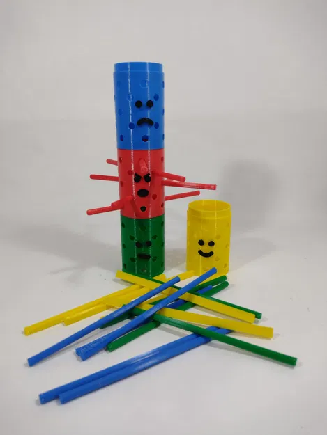 Trò chơi giáo dục: Xếp chồng ống trụ (Stacking Cylinders - Didactic Game) - Image 1