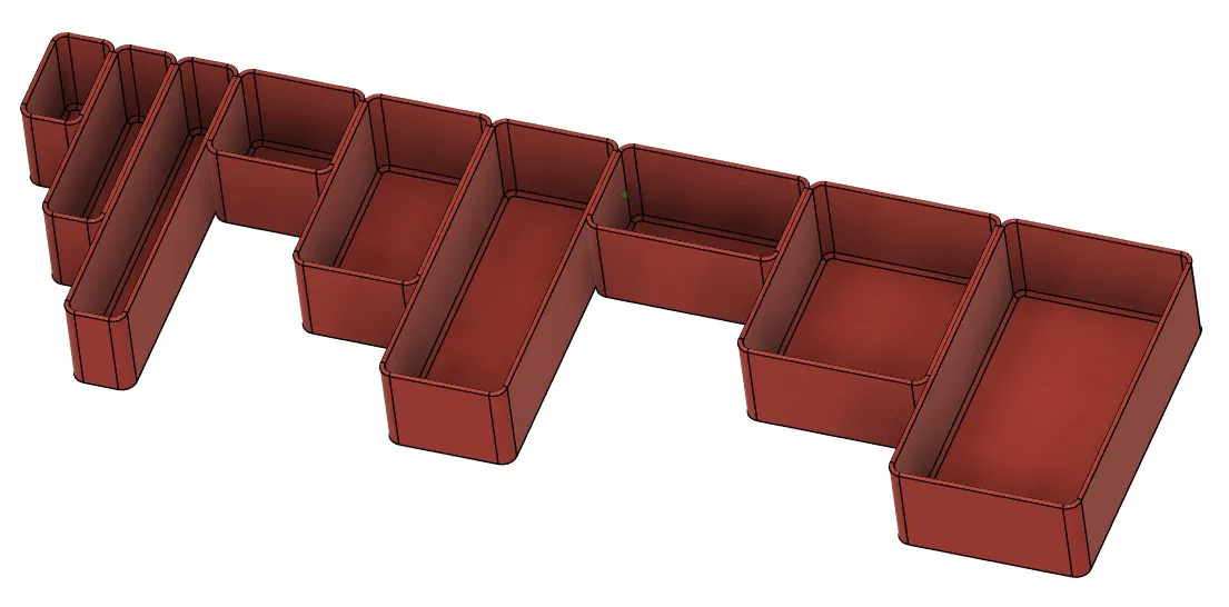 Hộp phân loại đồ nhỏ (Sortierbox) với insert thay đổi được - Image 3